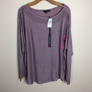 NWT Olivia Sky Women's XXL Studded Long Sleeve